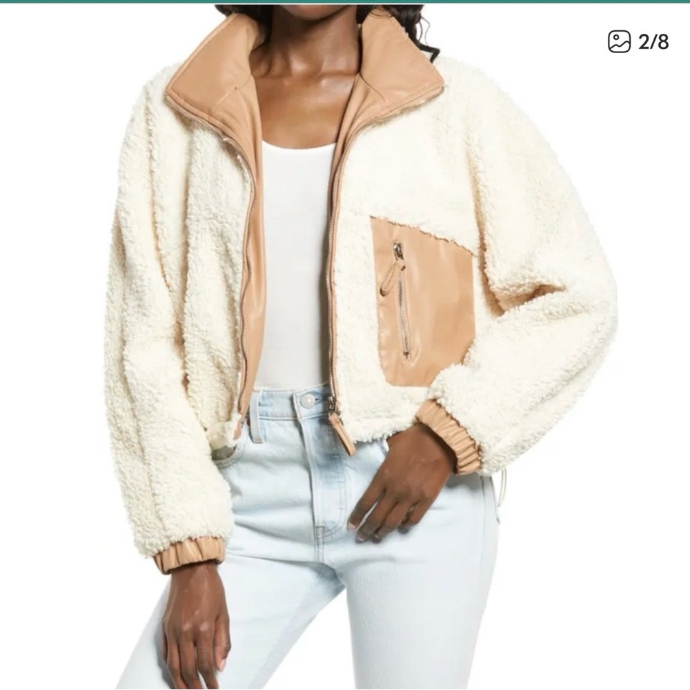 BlankNYC Faux Shearling Bomber Jacket - Picture 2 of 7